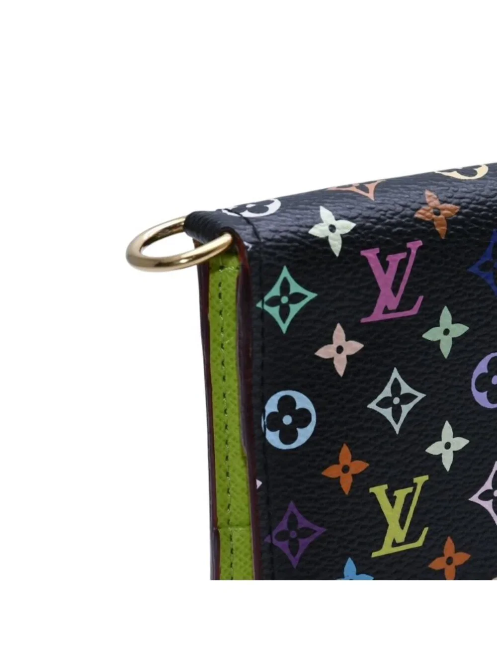 Louis Vuitton Portefeuille Insolite Wallet Monogram Multicolor Green Takashi